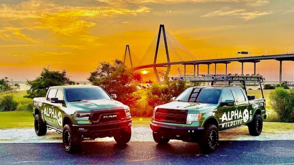 Alpha Wildlife trucks in Charleston SC