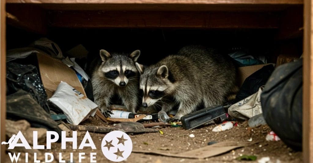 Raccoon removal from crawlspace in Germantown TN
