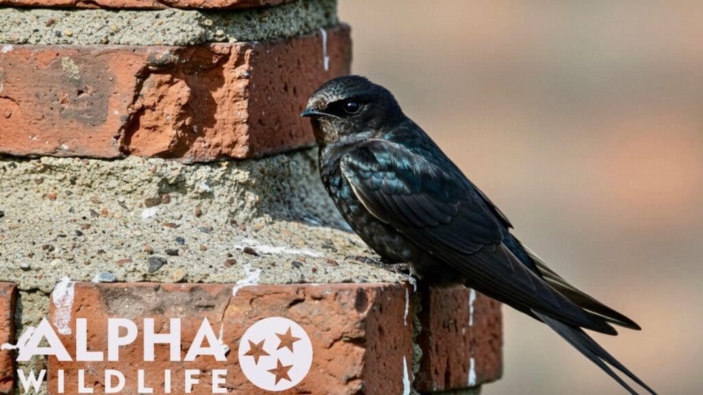 Bird on brick wall in Brentwood TN