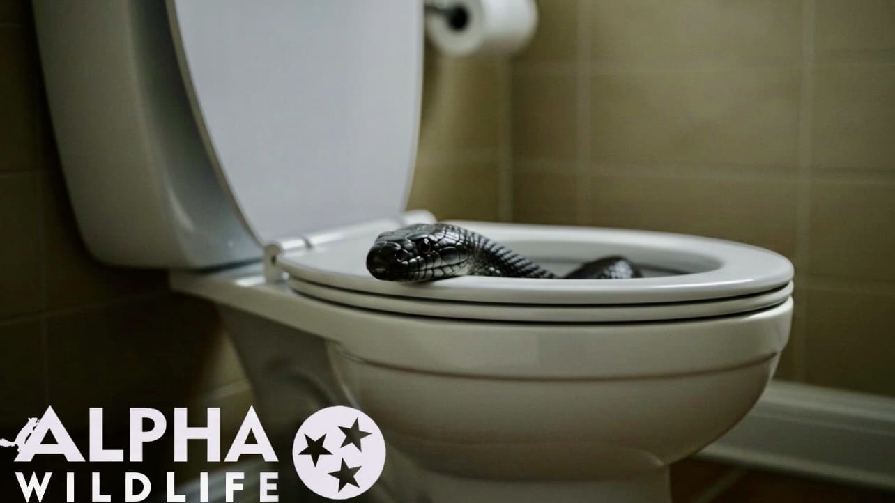 Snake removal from a toilet in Powell TN